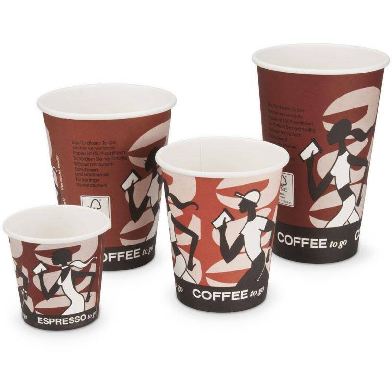 Kaffeebecher, Pappe, Coffee to go Coffee Grabbers - 8oz, 200ml