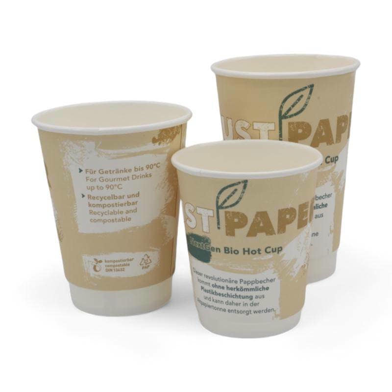 Ripple Cups Wegwerp-papieren bekers, drielaags, dubbelwandig