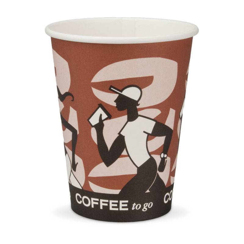 Trinkbecher Kaffeebecher Coffee to go Becher Bio Karton Doppelwand weiß 2 Größen 