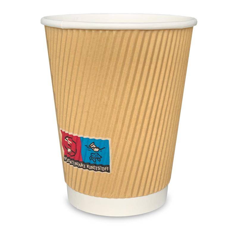 Kaffee 360 ML kompostierbar 25x Einweg Trinkbecher mit Deckel Tee für Suppen 