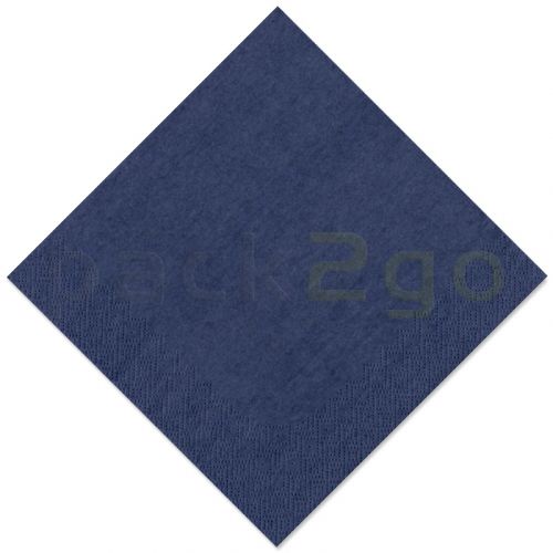 Tissue-servetten GOURMET, 33x33 1/4 vouw, 3-laags - celstofservetten - donkerblauw