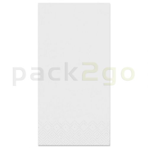 Tissue-servetten GOURMET  33x33 1/8 vouw, 3-laags, kopvouw, celstofservetten - wit