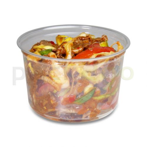 Deli Gourmet Container, exclusief, glasheldere US-delicatessenbeker - 16oz, 400 ml