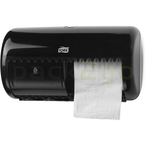 TORK Doppelrollenspender für Toilettenpapier T4 Kleinrollen, schwarz