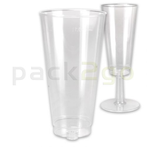 Oberteil zum Stecken für Einweg-Party-Sektglas 0,1L glasklar - nur Oberteil