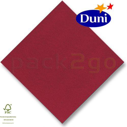 Dunilin-Servietten 40x40cm - Bordeaux # 330619 (Airlaid-Serviette, textiler Charakter)