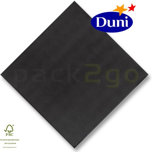 Dunilin-Servietten 40x40cm - Schwarz # 186780 (Airlaid-Serviette, textiler Charakter)