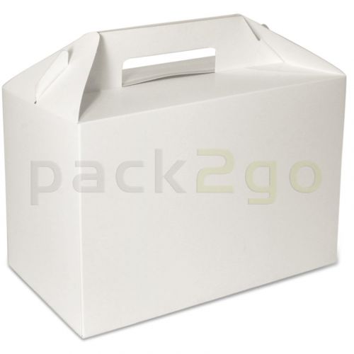 met handvat - witte kartonnen box, 265 x 128 x mm