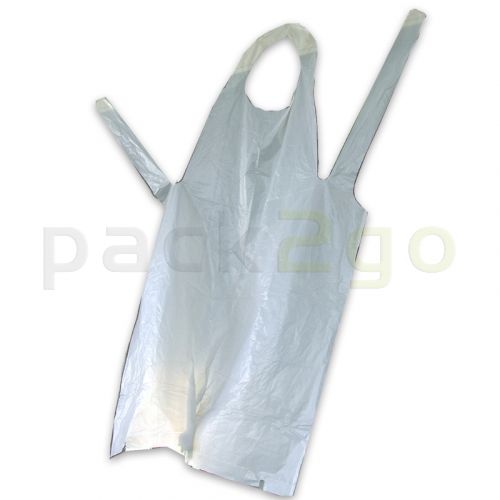 Einweg-Schürzen, PE-Kunststoff, weiß Einwegbekleidung transparent,75x125cm