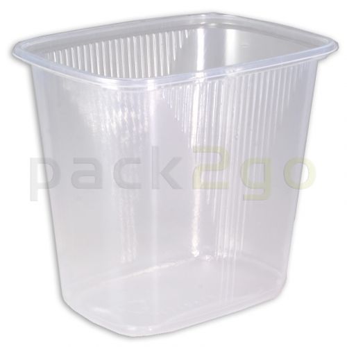 Delicatessenbeker, verpakkingsbeker, PP, transparant, rechthoekig - 500ml