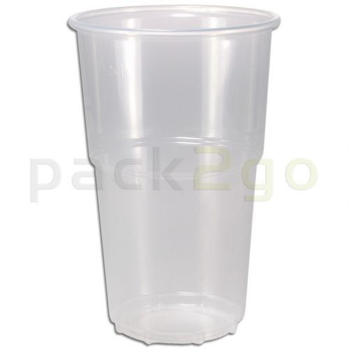 5 transparente Plastik Mehrweg Trinkbecher 0,4 l Partybecher Plastikbecher 