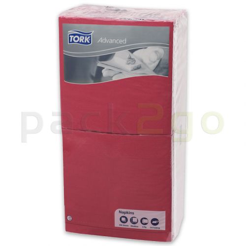 Tork Advanced tissue-servetten, 40x40 1/4, 3-laags, celstofservetten - rood
