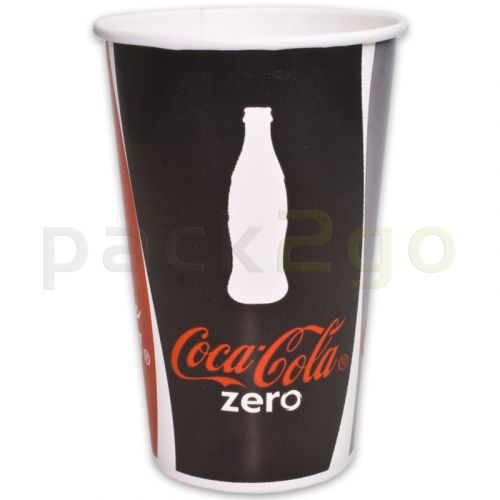 Kartonnen bekers ''Coca Cola'' voor frisdranken - 0,4l - Ø 90mm