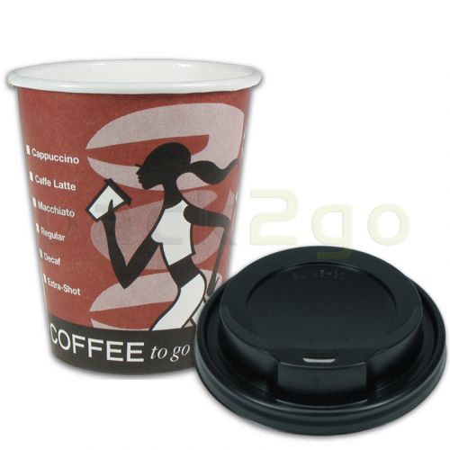 deadline Echt niet Geleidbaarheid VOORDEELSET - Coffee-to-go koffiebekers "Coffee Grabbers" - 12oz, 300 ml,  kartonnen bekers met zwarte deksel