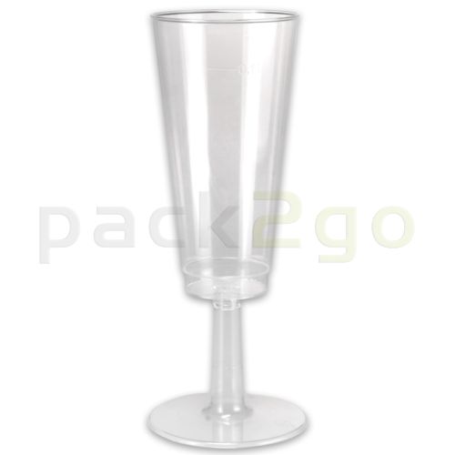 25 Einweg-Sektgläser Champagnergläser Sektglas Sektflöte 0,1 l Plastikglas klar 