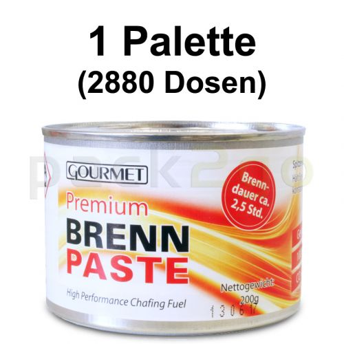 1 Palette - Profi- Brennpaste GOURMET 200g-Dose, Sicherheitsbrennpaste für Chafing Dish 2,5h