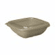 Schale aus Bagasse, quadratisch (kompostierbar), "Be Pulp" - 17x17cm, 750ml