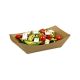 Foodtray aus Recycling-Papier (kompostierbar), braune Snackschale - 105x73x45mm
