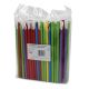Composteerbare biologische lepelrietjes, papieren rietje, stijf - 20cm, Ø8mm, geassorteerde kleuren