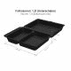 Mehrweg Menübox "ToGo" Large, 2-geteilt aus PP, schwarz - 25,2x20,3x8,4cm, 1200ml