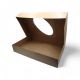 Partydozen met deksel en venster, medium - 46x31x8cm, bruin