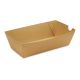 Snackschaaltje van kraftpapier (composteerbaar), milieuvriendelijk, bruin - 138x68x45mm