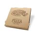 Pizzakarton "Fresh & Tasty" aus Kraftpapier, braun - 26x26x4cm