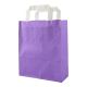 Papiertragetaschen 18+8x22cm - Kraft, violett mit weißem Griff