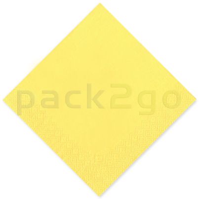 Tissue-Servietten GOURMET, 33x33 1/4 Falz, 3-lagig - gelb - Zellstoffservietten farbige
