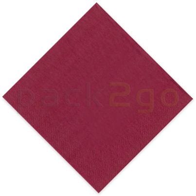 Tissue-Servietten GOURMET, 33x33 1/4 Falz, 3-lagig - bordeaux - Zellstoffservietten farbige (dunkelrot)