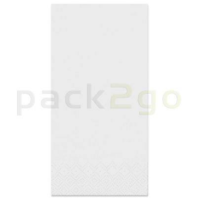 Tissue-Servietten GOURMET, 33x33 1/8 Falz, 3-lagig, Kopffalz - weiß - Zellstoffservietten