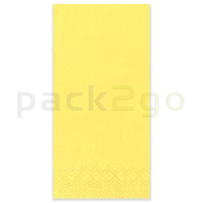 Tissue-Servietten GOURMET, 33x33 1/8 Falz, 3-lagig, Kopffalz - gelb - farbige Zellstoffservietten