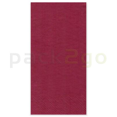 Tissue-Servietten GOURMET, 33x33 1/8 Falz, 3-lagig, Kopffalz - bordeaux - farbige Zellstoffservietten (dunkelrot)