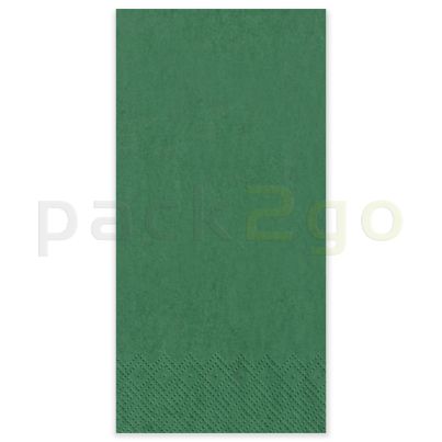 Tissue-Servietten GOURMET, 33x33 1/8 Falz, 3-lagig, Kopffalz - dunkelgrün - farbige Zellstoffservietten (jägergrün)