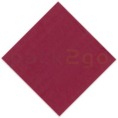 Tissue-Servietten GOURMET, 40x40 1/4 Falz, 3-lagig - bordeaux - Zellstoffservietten farbige