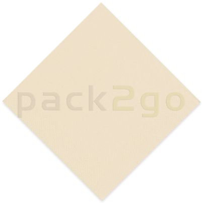 Tissue-Servietten GOURMET, 40x40 1/4 Falz, 3-lagig - champagner - Zellstoffservietten farbige (ivory)