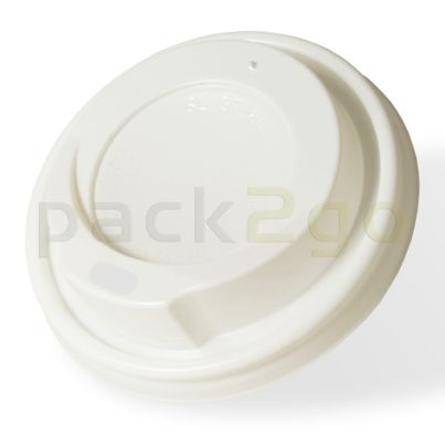 Plastik-Becher-Deckel Trinkloch für Kaffeebecher (0,3-0,4L), weiß