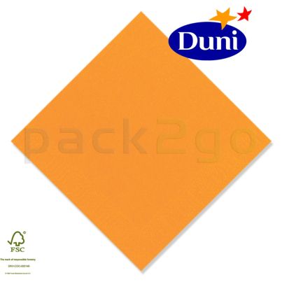Duni Zelltuch-Servietten 33x33cm - Orange (Dunicel-Servietten, Tissue, 3-lagig) # 167738