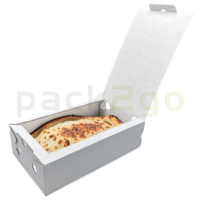 Pizzakarton Calzone gefüllt