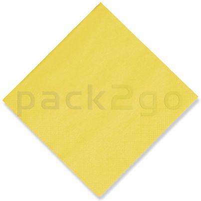 Tissue-Servietten, 24x24 1/4, 3-lagig - sonnengelb - Cocktailservietten farbige