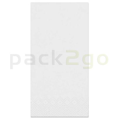 Tissue-Servietten GOURMET, 40x40 1/8 Buchfalz, 2-lagig - weiß - Zellstoffservietten