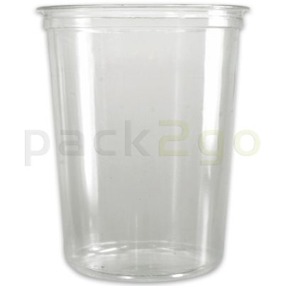 Deli Gourmet Container, exklusiver, glasklarer Feinkost-Becher- 32oz, 800ml - Ananasbecher