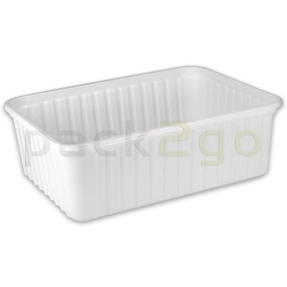 Maxi-Verpackungsbecher, weiß, Kunststoffschale eckig - 750ml