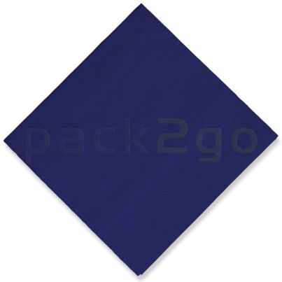 Tissue-Servietten, 24x24 1/4, 3-lagig - dunkelblau - Cocktailservietten farbige 