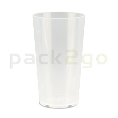 Mehrwegbecher PP transparent, leichter Mehrweg-Trinkbecher, Hartplastik - 0,2l