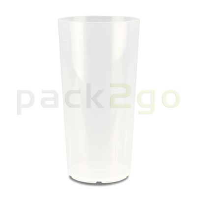 Mehrwegbecher PP transparent, leichter Mehrweg-Trinkbecher, Hartplastik - 0,5l
