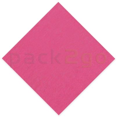 Tissue-Servietten GOURMET, 24x24 1/4 Falz, 3-lagig - fuchsia - Cocktailservietten farbige