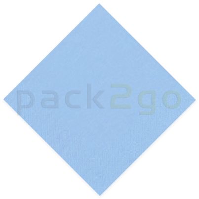 Tissue-Servietten GOURMET, 40x40 1/4 Falz, 3-lagig - hellblau - Zellstoffservietten farbige