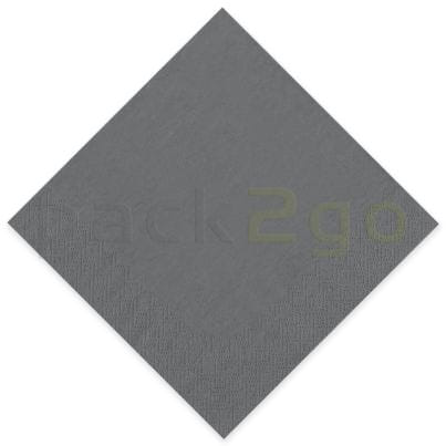 Tissue-Servietten GOURMET, 40x40 1/4 Falz, 3-lagig - grau - Zellstoffservietten farbige