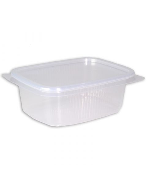VEPATIM Feinkostbecher Oval Klar Mit Deckel – 500 Ml (PET), 50 Stück, Lebensmittelecht, Praktisch Für Salate & Snacks